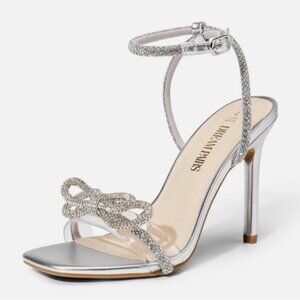 Dream Pairs Glittering Silver Heels